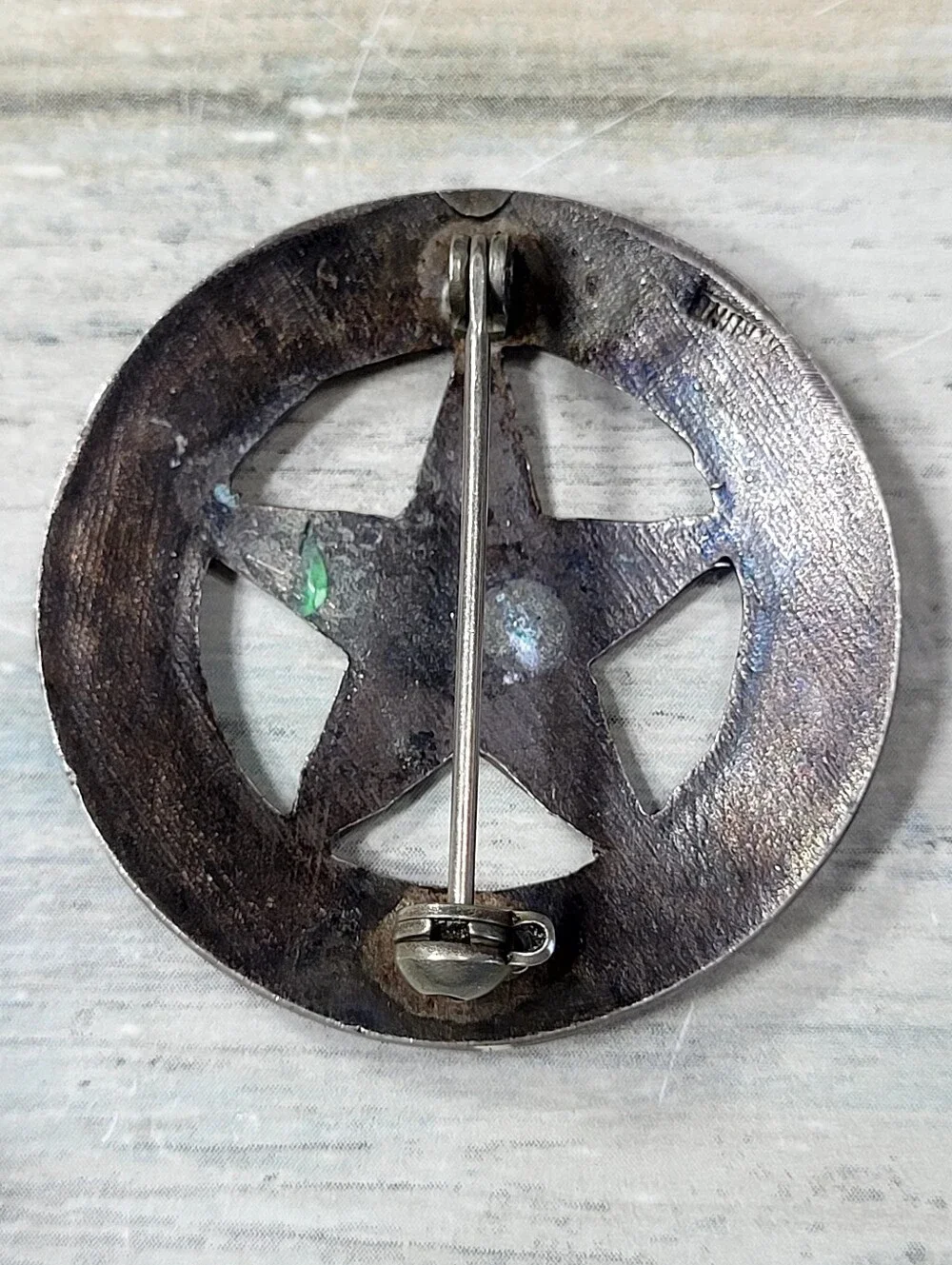 Vintage STERLING Texas Rangers Star Pin - Silver Tone